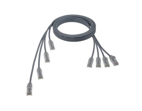 4X CAT6 28AWG Step Length Cables – FlexRibbon™ UTP Soft PVC - Image 3