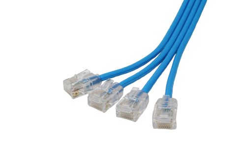 4X CAT6 28AWG Cables – FlexRibbon™ UTP Soft PVC With Mini Plugs and Boots - Image 2