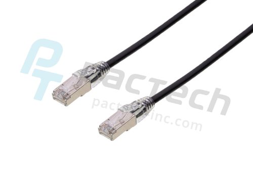 Shielded CAT5e Cable - F/UTP 26AWG LSZH, Clear SR Straight to Straight - Image 2