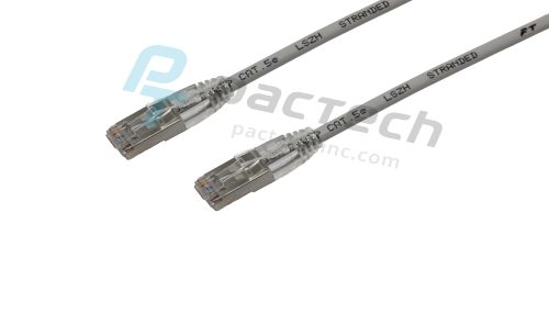 Shielded CAT5e Cable - F/UTP 26AWG LSZH, Clear SR Straight to Straight