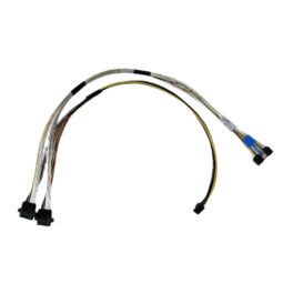 MCIO 8i Right Angle to 2x EDSFF Straight With Micro Power