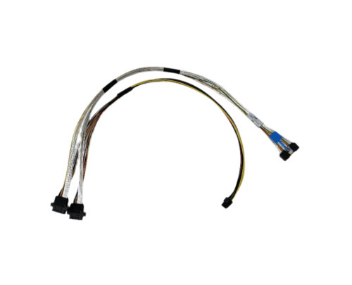 MCIO 8i Right Angle to 2x EDSFF Straight With Micro Power